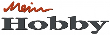 Logotarra Mein Hobby taka 340x103mm punainen/harmaasininen-met/musta - HOBBY VARAOSAT - 8880 - 1
