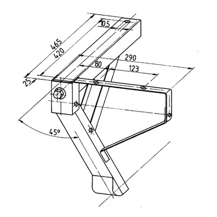 Nurkkatuki vasen AL-KO/WW 500kg Kulmatuki AL-KO/WW vasen 500kg - Winterhoff - 10430 - 2