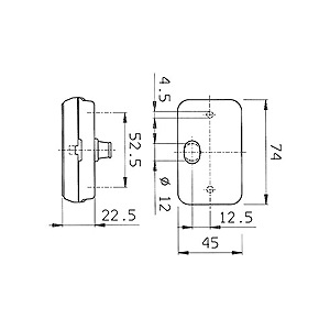 Sivuvalo 74x45mm keltainen SMLR 130 - Jokon - 520 - 2