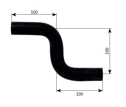 Alde kumi s-mutka 22 mm 100x100x100 mm - Nestekeskuslämmitysjärjestelmän osat - 340 - 1