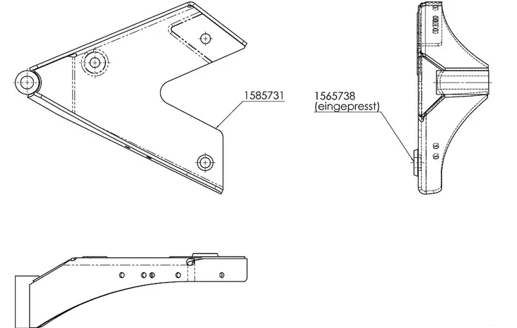 Iskunvaimentimen kiinnike AMC AL-KO Vasen - Ilmajousisarjat/iskunvaimentimet - 13150 - 1