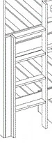 Vuoteen tikkaat Visby oak 1260x394 mm - HOBBY VARAOSAT - 25561 - 1