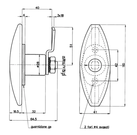 Luukun lukko valkoinen, ei lukkopesää, Zadi - Ovien ja luukkujen osat - 25171 - 2