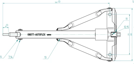 Nurkkatuki WHF 001 tuotenumero 260000 rv 215, etu-taka 550 - Winterhoff - 11381 - 1