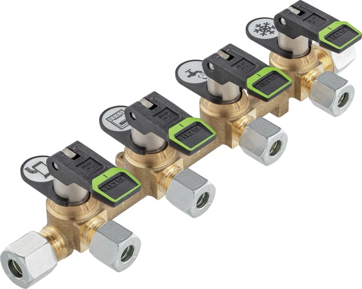 Gok neloissulkuhana 8mm kaasuputkelle 4x8 mm, pitkä, kääntövipu - Kaasujärjestelmän tarvikkeet - 24381 - 1