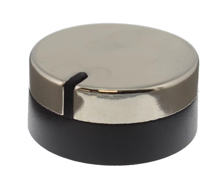 Säädinnuppisarja 6kpl, kromi / musta - Liesien ja uunien varaosat - 25531 - 1