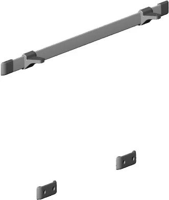 Seinäkisko kiinnityksellä, hopea 950 mm - KALUSTEIDEN TARVIKKEET - 24091 - 1