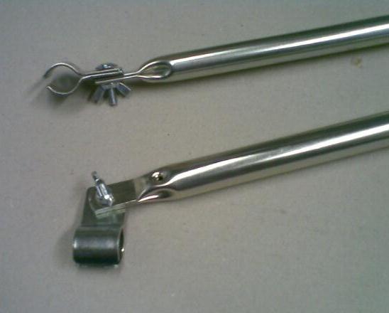 DWT vaakatanko 32x1,5 mm, teräs, 200-280 cm veranta/kattoputki, koura/koura - Telttojen lisäputket ja sarjat - 1372 - 1