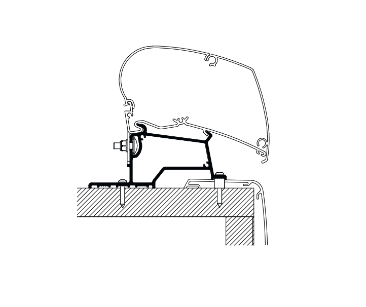 Thule kiinnityssarja Rapido Compact Integral 5,00 m - Kattomarkiisien kiinnityssarjat - 23102 - 1