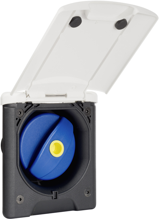 Vesisäiliön läpivienti valkoinen magneettikansi, RAL 9010, ei korkkia - MUUT VESIJÄRJESTELMÄN OSAT - 10190 - 1