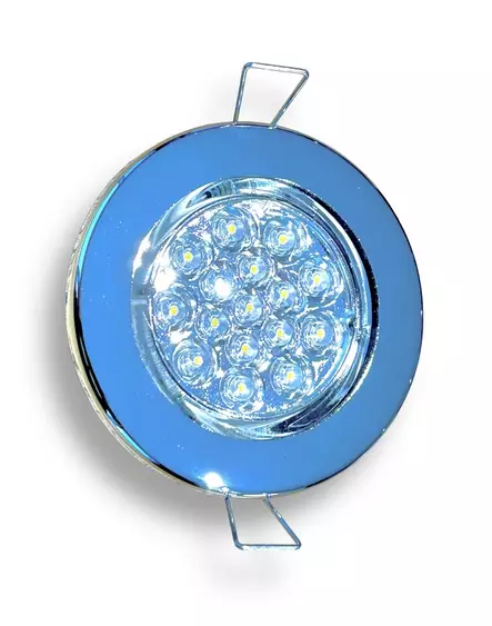 Kohdevalaisin upotettava 12V 16 LED Kromikehys, IDL60D032 - HOBBY VARAOSAT - 5883 - 1