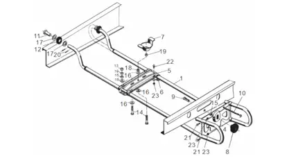 Varapyöräteline 1250-1550 - Atc/varapyörätelineet - 2093 - 2