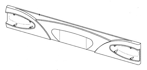 Takavalopaneeli 2284 mm valkoinen 230 cm leveään vaunuun 2001-2006 - HOBBY VARAOSAT - 6153 - 1