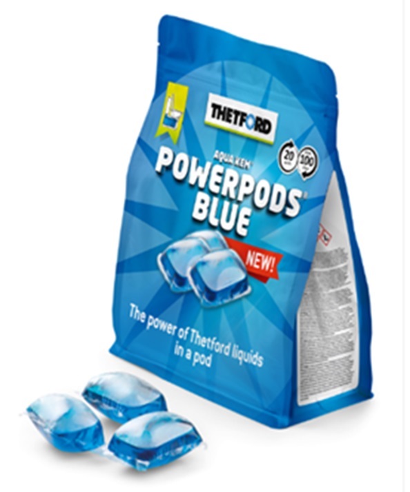 Thetford käymäläkapselit Powerpods Blue, 20 kpl - Kemikaalit ja hoitoaineet thetford - 16673 - 1
