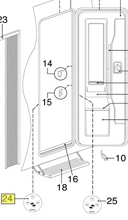 Kytkin, astin ja valo, vasen, EL762, EL571 harmaa - HOBBY VARAOSAT - 24913 - 1