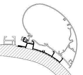Thule kiinnityssarja Carthago Chic 3,5 m -2014 - Kattomarkiisien kiinnityssarjat - 8944 - 1