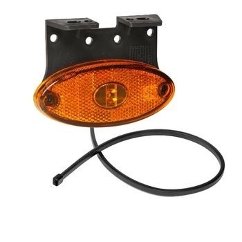 Aspöck sivuvalo keltainen led flatpoint Sivuvalo flatpoint led muovi kiinnikkeel - Aspöck - 11165 - 1