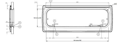 Ikkuna 890x260, ei salpoja ym osia 04.28.674.90.61.92.500, Polyplastic - HOBBY VARAOSAT - 4015 - 1