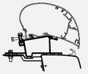 Thule kiinnityssarja Master/Movano 2011- kattomarkiisiin, 2x 11.50cm + 2x 2.70cm - Kattomarkiisien kiinnityssarjat - 1105 - 1