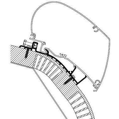 Thule kiinnityssarja Carthago C-Line 2014- 6,0 m, kattomarkiisiin - Kattomarkiisien kiinnityssarjat - 10225 - 1