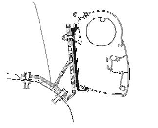 Thule kiinnityssarja Ducato H2 Iveco - Seinämarkiisien kiinnityssarjat - 7065 - 1