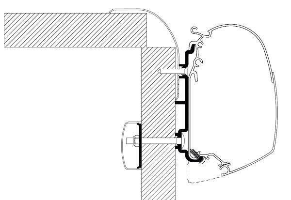 Thule kiinnityssarja Frankia adapter 5,5 m - Seinämarkiisien kiinnityssarjat - 13225 - 1