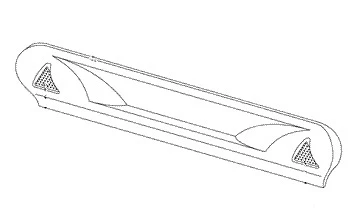 Takapaneeli, 2009- valkoinen 230cm leveään vaunuun - HOBBY VARAOSAT - 6155 - 1