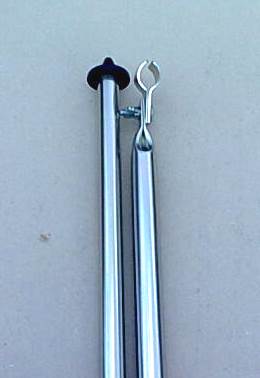 DWT pystytanko 22x1 mm, teräs 115-200 cm Tassu/koura - Telttojen lisäputket ja sarjat - 1356 - 1