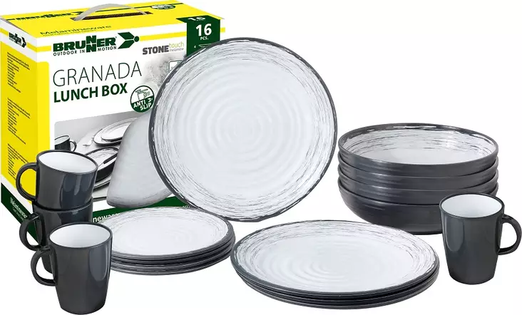 Brunner melamiiniastiasto Granada, liukueste, 16 osaa - Ruokailu ja kattaus - 18076 - 1