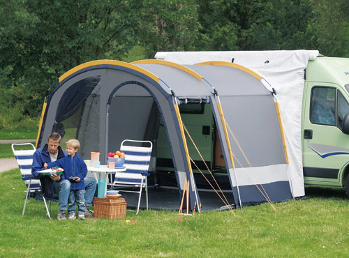 DWT etuteltta Maxum 1, 350x250 cm Vapaasti seisova autoteltta, kork 210 cm - OUTLET - 1336 - 1