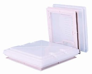 Kattoluukku 40x40, valk, hyttys+pimennysverho 24-56 mm paksuun kattoon - Kattoluukut ja osat - 9946 - 1