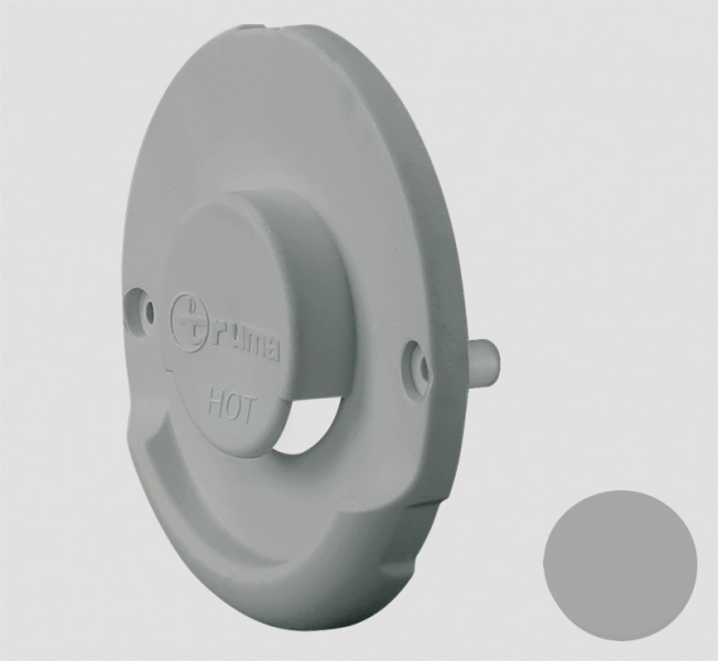 Truma seinäläpiviennin ulko-osa vaaleanharmaa ZR 80 - Combi-lämmittimien varaosat - 14196 - 1