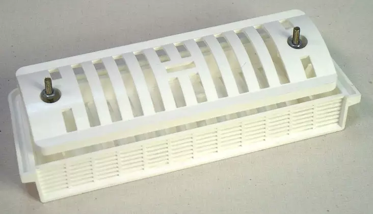 Tuuletusritilä suljettava valkoinen läpiasennettava - HOBBY VARAOSAT - 5646 - 1