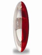 Äärivalo pu/va 124x39mm, painettava lasi Punainen/valkoinen, rv 83mm, SPL2010 - Jokon - 526 - 1