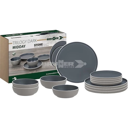 Brunner astiasto Midday trilogy dark, 12 osaa - Ruokailu ja kattaus - 25827 - 1