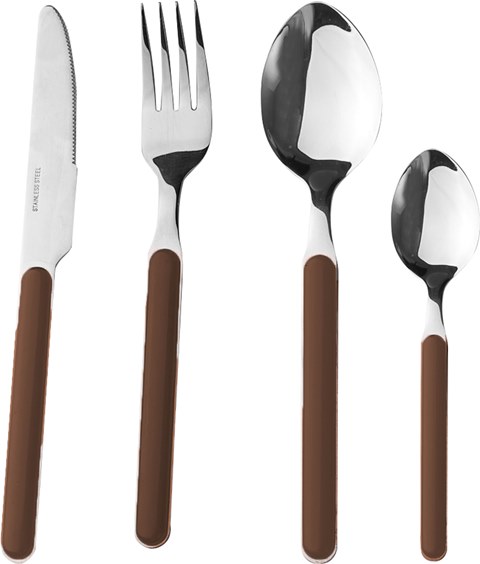 Brunner aterinsarja Delice ruskea, 16 osaa - Ruokailu ja kattaus - 7317 - 1