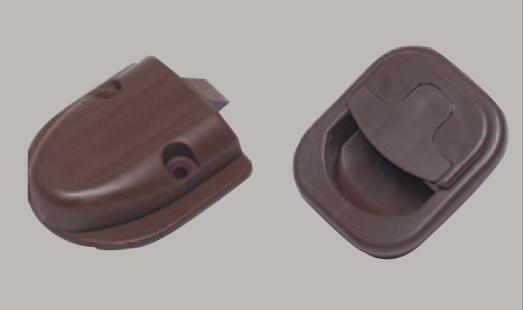 Kaapin lukko ruskea. T-vedin Asennusaukko 45x40 mm - KALUSTEIDEN TARVIKKEET - 2607 - 1