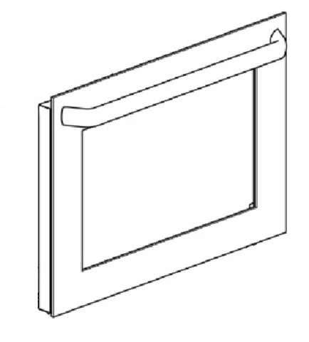 Uunin luukku, Duplex Mk3-4, ilman kahvaa ja saranoita - Liesien ja uunien varaosat - 24817 - 1