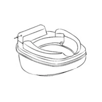 Thetford WC-istuimen Kulho C200 - Kasettikäymälöiden varaosat - 11127 - 1