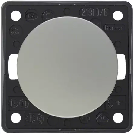 Berker vaihtokytkin upotettava kromi matta 250V, 16AX - Sähkörasiat, pistokkeet - 11138 - 1