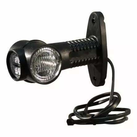 Sivuvalo pu/va varsi 100mm 12-24v led Sivuvalo puna/valkoinen led vas/oik - Aspöck - 12238 - 1