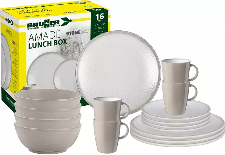 Brunner melamiiniastiasto Amade, liukueste, 16 osaa - Ruokailu ja kattaus - 17318 - 1