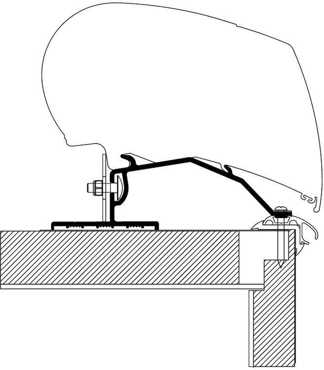 Thule kiinnityssarja Caravan Roof Adapter 6,0 m - Kattomarkiisien kiinnityssarjat - 9898 - 1