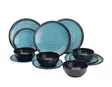 Flamefield melamiiniastiasto Granite Aqua, 12 osaa - Ruokailu ja kattaus - 21409 - 1