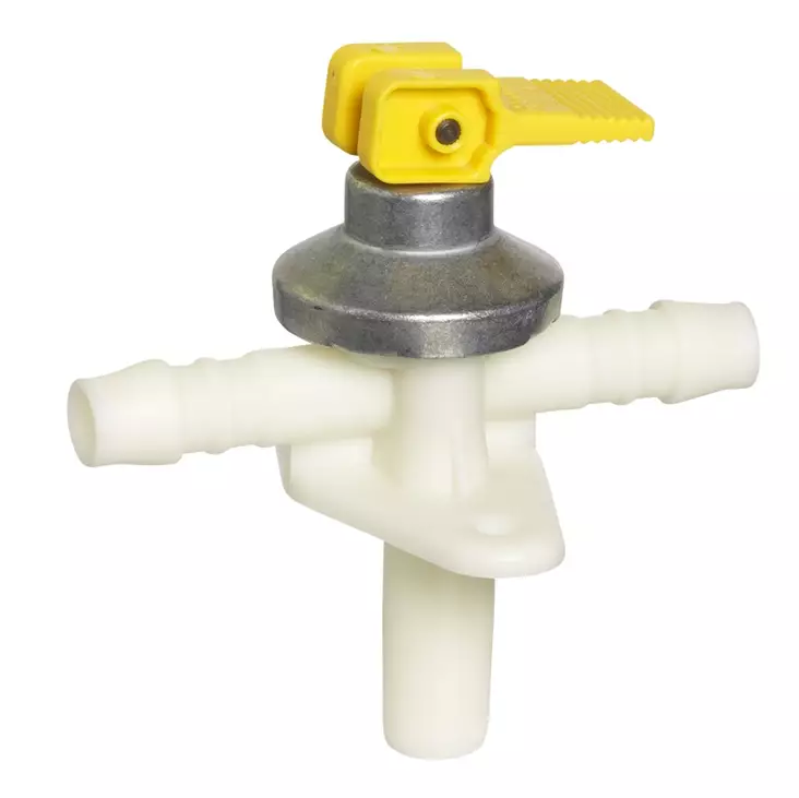 Alde turva-/tyhjennysventtiili 10mm letkuliitokset - Alde 3000, 3010, 3020, 3030 varaosat - 15329 - 1