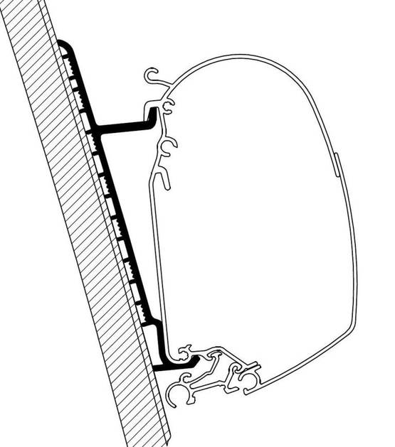 Thule kiinnityssarja Ducato H3 + EPDM - Seinämarkiisien kiinnityssarjat - 8457 - 1