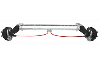 Akseli AL-KO 1350kg jarrullinen 2051 AL-KO traileriakseli 1350kg jarrut 2051 - AL-KO ja bpw - 10687 - 1