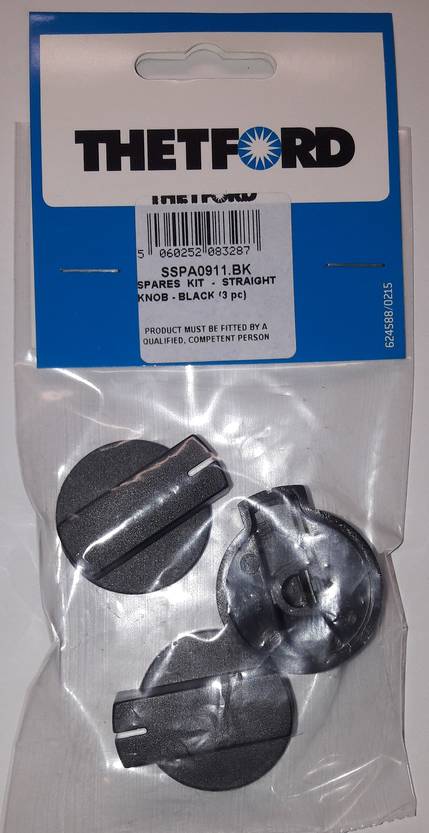 Säädinnuppisarja 3kpl, musta - Liesien ja uunien varaosat - 11390 - 1